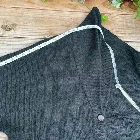 I. B. Diffusion Vintage small mohair wool, bat wing, heavy knit cardigan, black - Picture 13 of 13